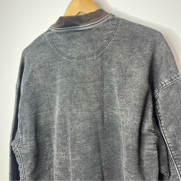 Diesel D-Krib-Ne Men's SM Dark Grey Washed Track Denim Sweatshirt NWOT - Picture 7 of 16